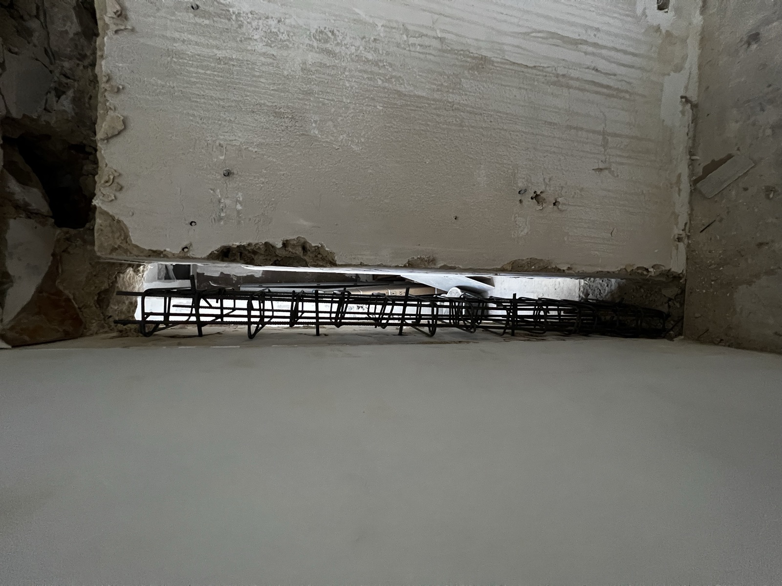 Ferraillage du poteau béton et imposte créée pour l'IPN